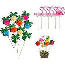 Amazon｜DIFEIUKI カクテルピック 100個入 ハワイ飾り フルーツ